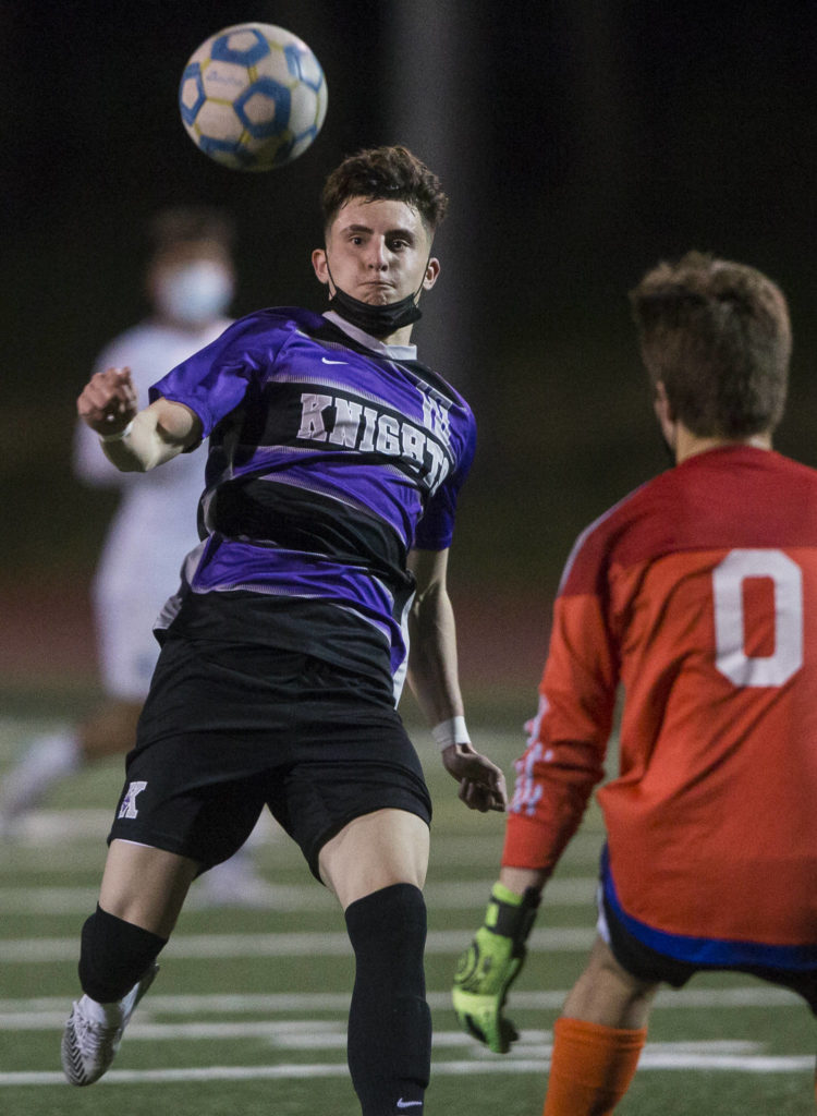 Kamiak senior Alexander Hristov was named to The Herald’s All-Area boys soccer second team. (Olivia Vanni / The Herald)
