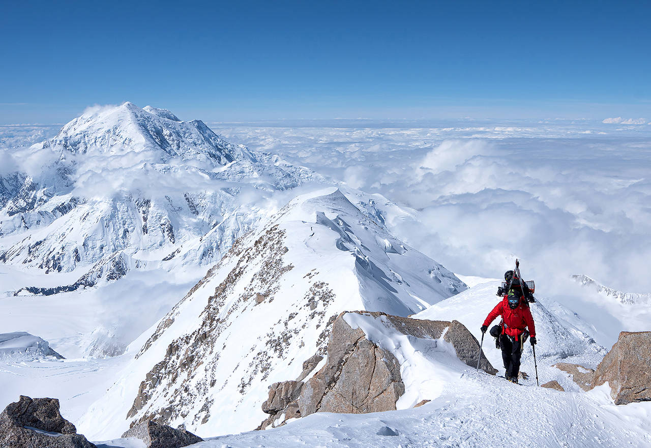 Max Djenohan climbed Alaska’s Denali in early June to snowboard off the summit. (Submitted photo)