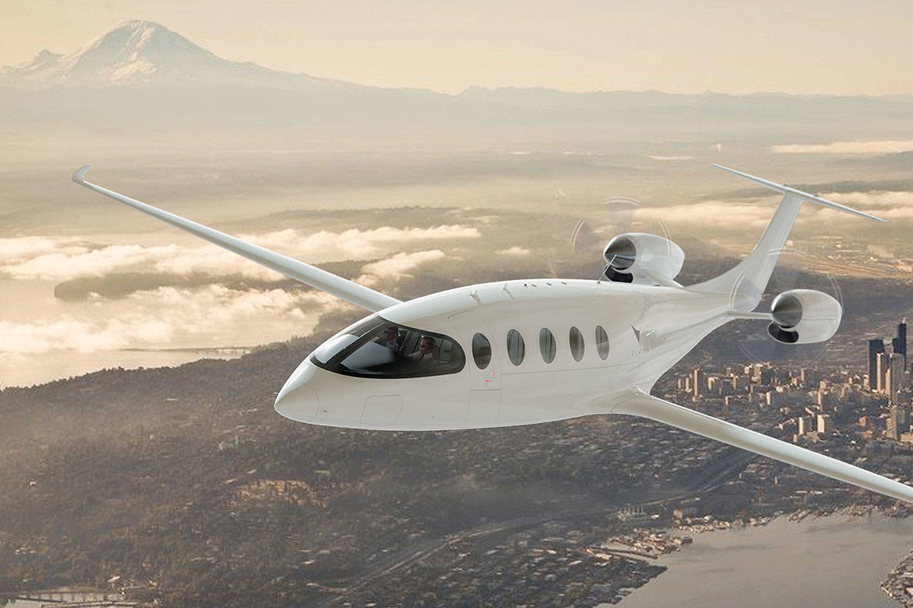 An artist's rendering of the Eviation Alice electric airplane. (Eviation) 20210705