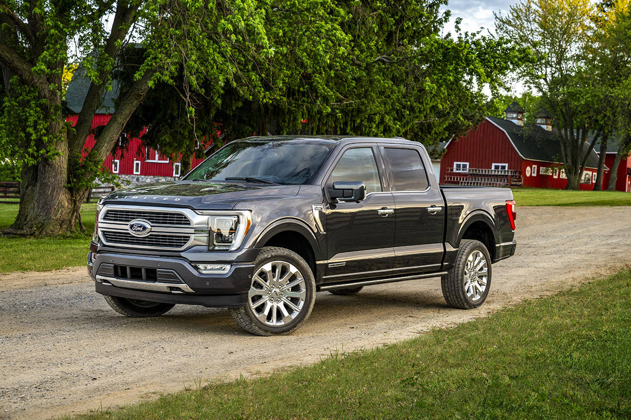 The 2021 Ford F-150 full-size pickup offers a choice between six different powertrains, three cab sizes and two bed lengths. (Manufacturer photo)