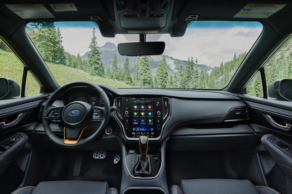 The 11.8-inch infotainment touchscreen inside the Subaru Outback Wilderness provides easy viewing and operation. (Manufacturer photo)
