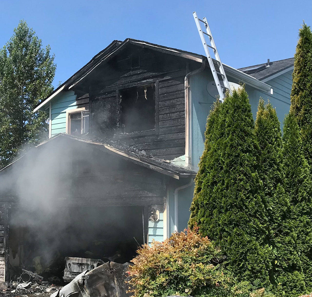 A house caught fire Friday afternoon in Marysville. (Marysville Fire District)