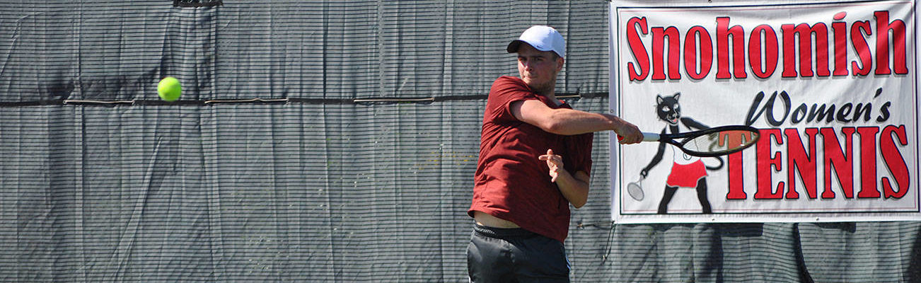 Shorecrest's Ben Silber (pictured) and Edmonds-Woodway's Paige Oliver finished second in the Mixed Doubles division at the Snohomish Summer Smash tennis tournament on July 22-25, 2021, at Snohomish High School. (Photo by Kristi Lin)