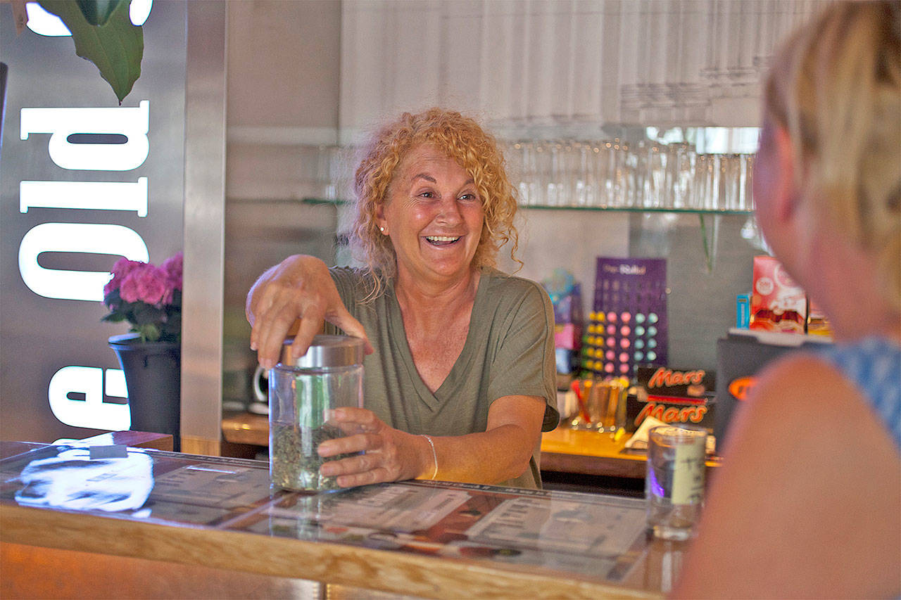 In Amsterdam “coffeeshops,” you can’t order a cuppa joe but you can buy marijuana. (Rick Steves’ Europe)
