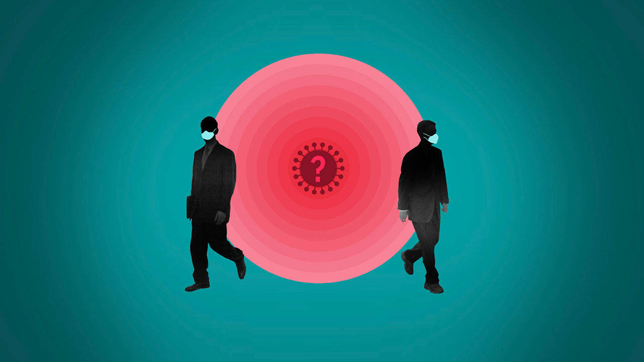 Should vaccinated people mask up with covid-19 cases rising? The CDC now recommends all people, regardless of vaccination, wear masks indoors in public in regions with more than 50 cases per 100,000 people. (Peter Hamlin / Associated Press illustration)