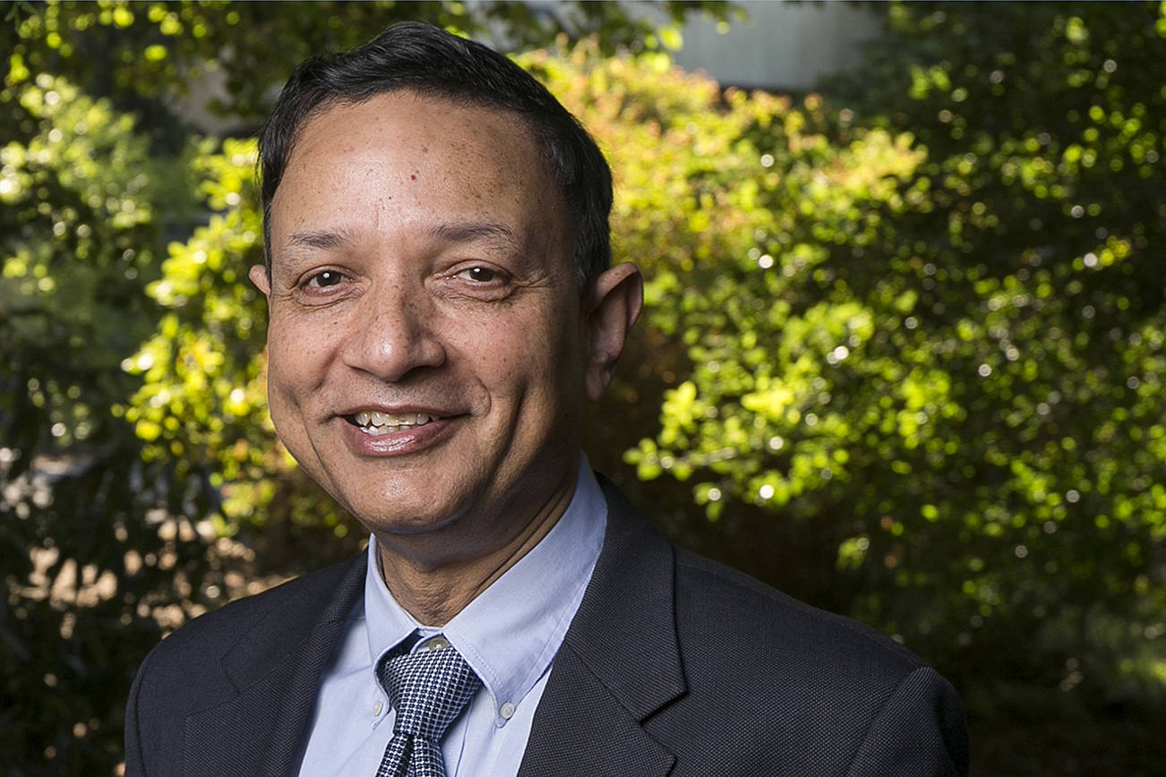 Dr. Amit Singh is the new president of Edmonds Community College. (Kevin Clark / The Herald)