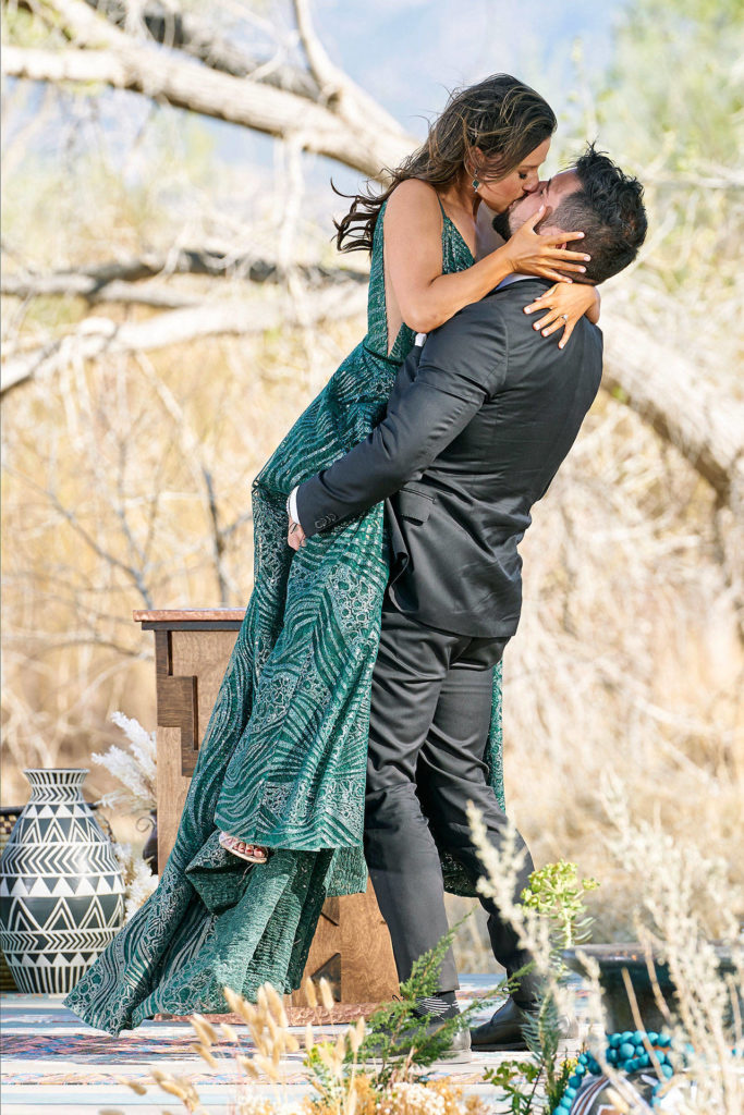 Katie Thurston and Blake Moynes smooch on “The Bachelorette.” (Craig Sjodin / ABC) 
