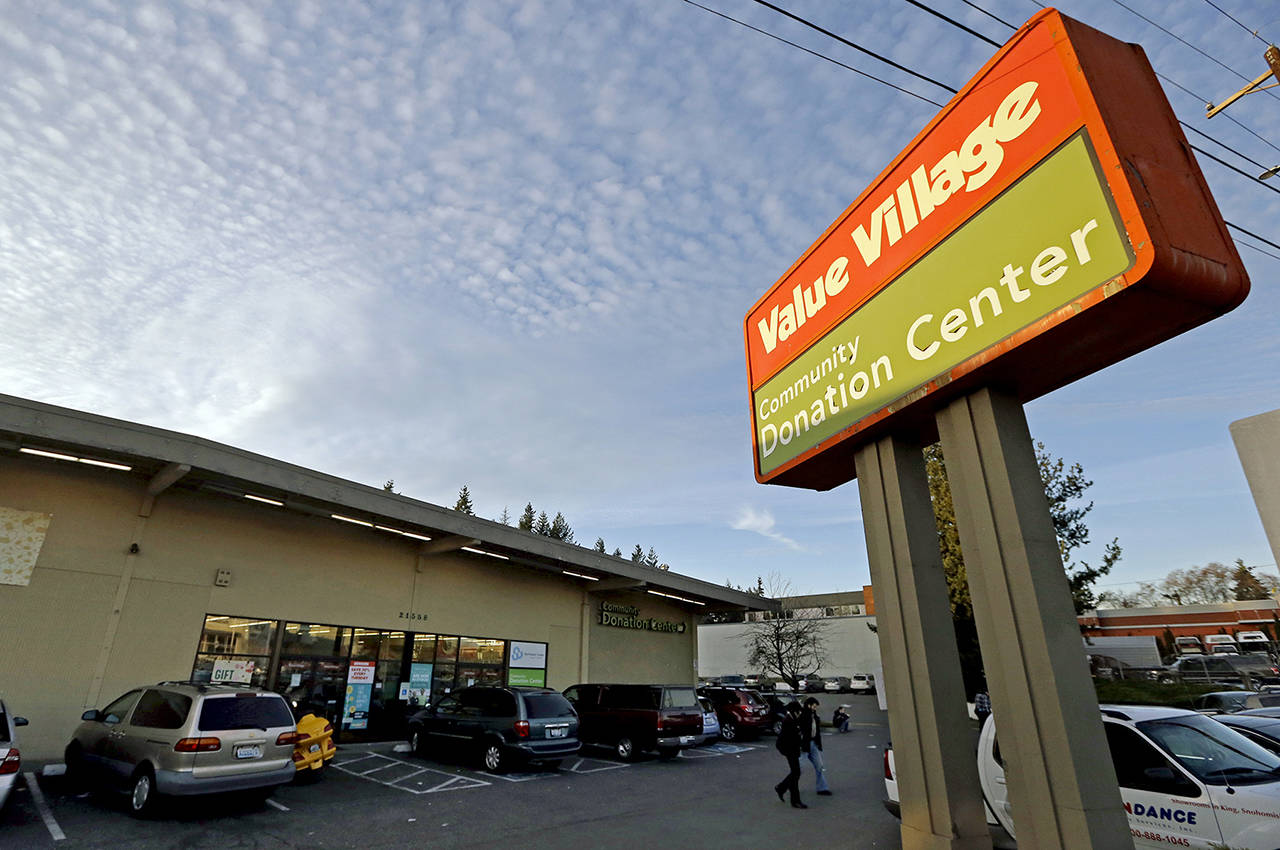 A Value Village store is seen in Edmonds in 2017. (AP Photo/Elaine Thompson, file)