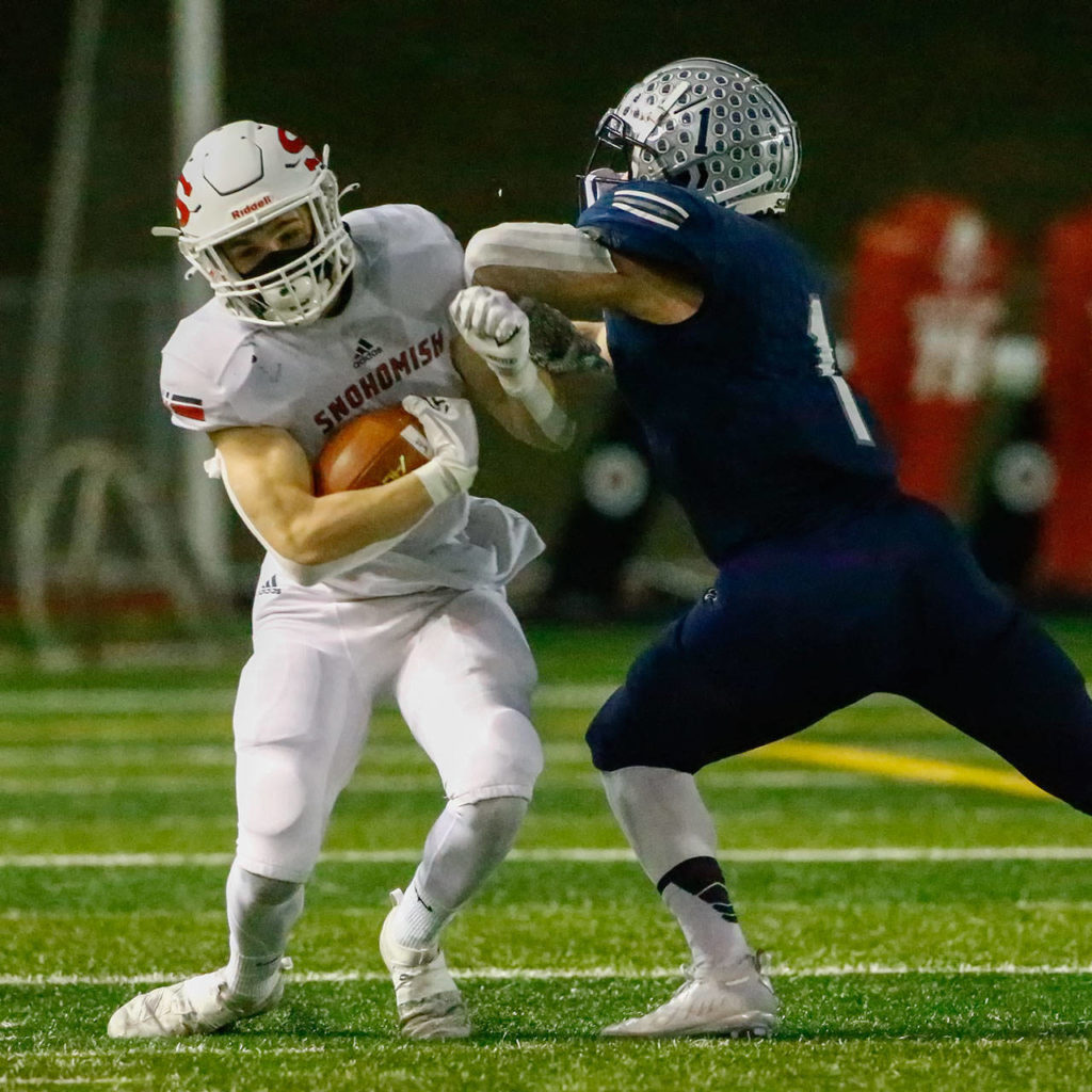 Snohomish and Glacier Peak meet for in the ninth edition of the Dick Armstrong Cup on Friday. (Kevin Clark / The Herald)
