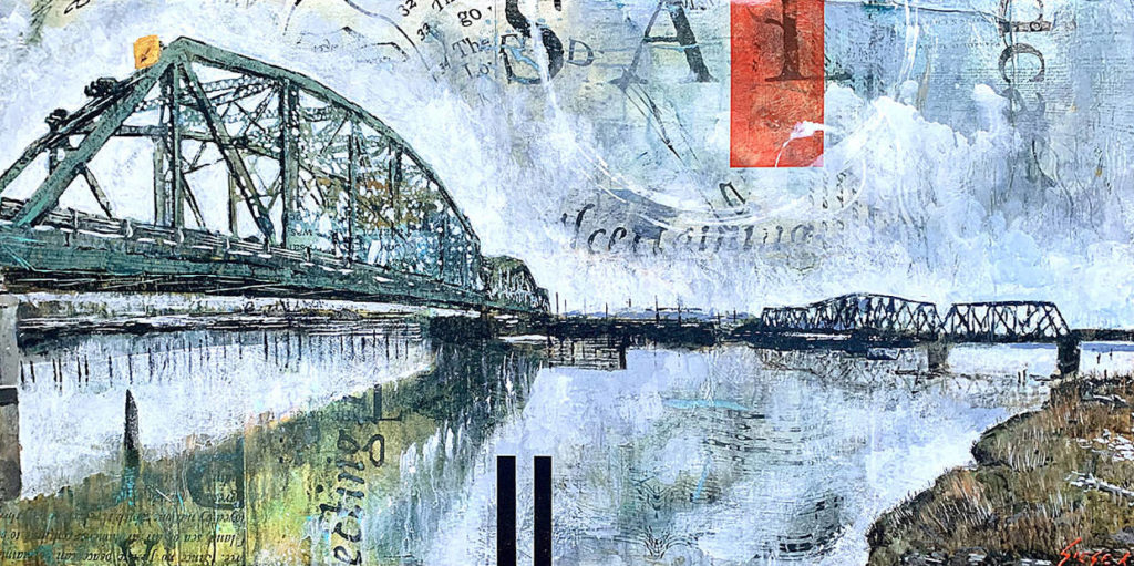 “Union Slough” by Christopher “Siege” James depicts the waterway north of Everett.
