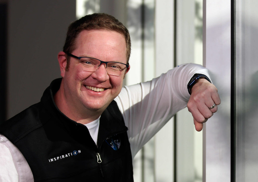Chris Sembroski of Everett landed a seat on the SpaceX Inspiration4 mission, scheduled for launch Wednesday. (Kevin Clark / Herald file)
