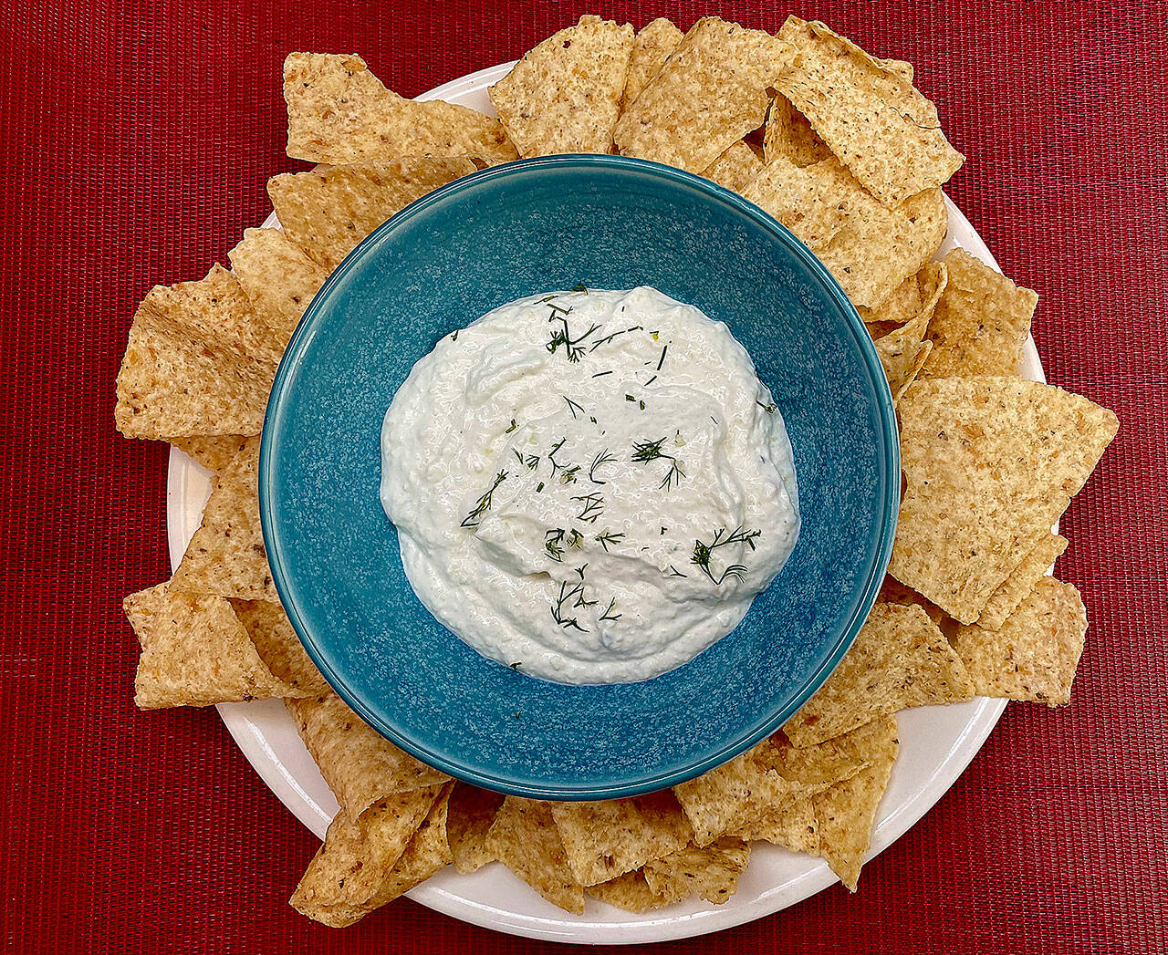 Cold cucumber dip from “Come On Over!” by Elizabeth Heiskell. (Ligaya Figueras / Atlanta Journal-Constitution)