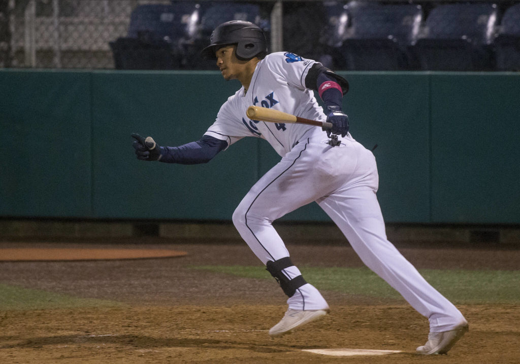 Recently promoted AquaSox shortstop Noelvi Marte is one of the top prospects in baseball. (Andy Bronson / The Herald)
