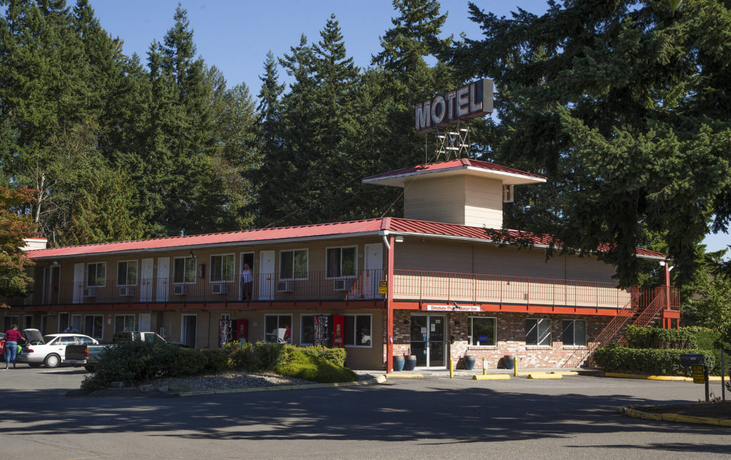 The City of Arlington filed a lawsuit seeking the closure of the Smokey Point Motor Inn because of excessive criminal activity on the property. (Andy Bronson / The Herald)
