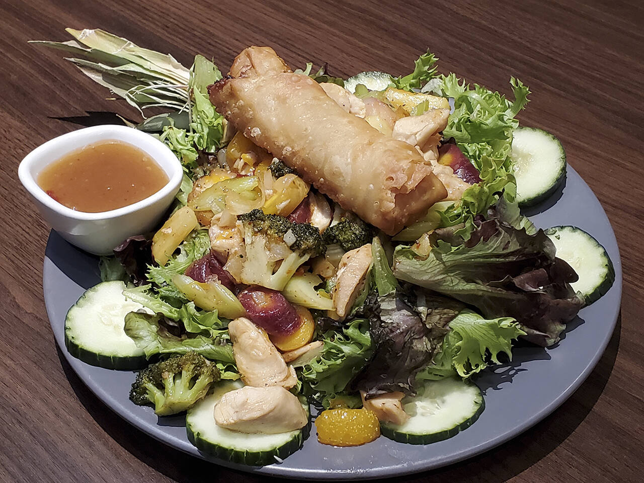 Welcome fall with Quil Ceda Creek Casinos Asian chicken salad with a vegetable medley. (Quil Ceda Creek Casino)