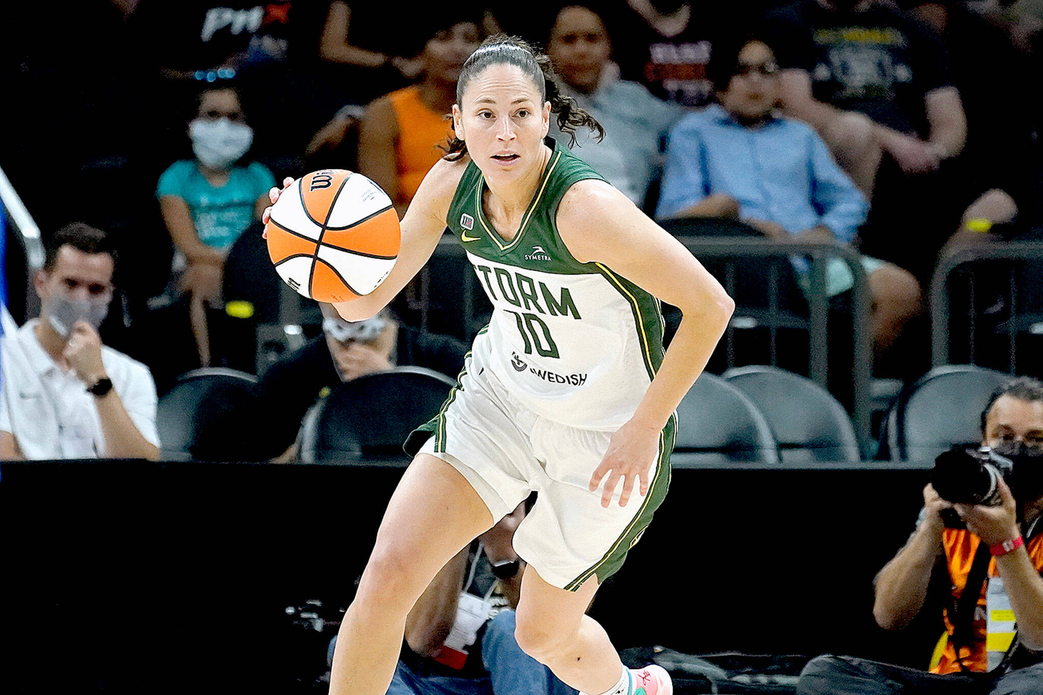 Seattle Storm guard Sue Bird. (AP Photo/Matt York)