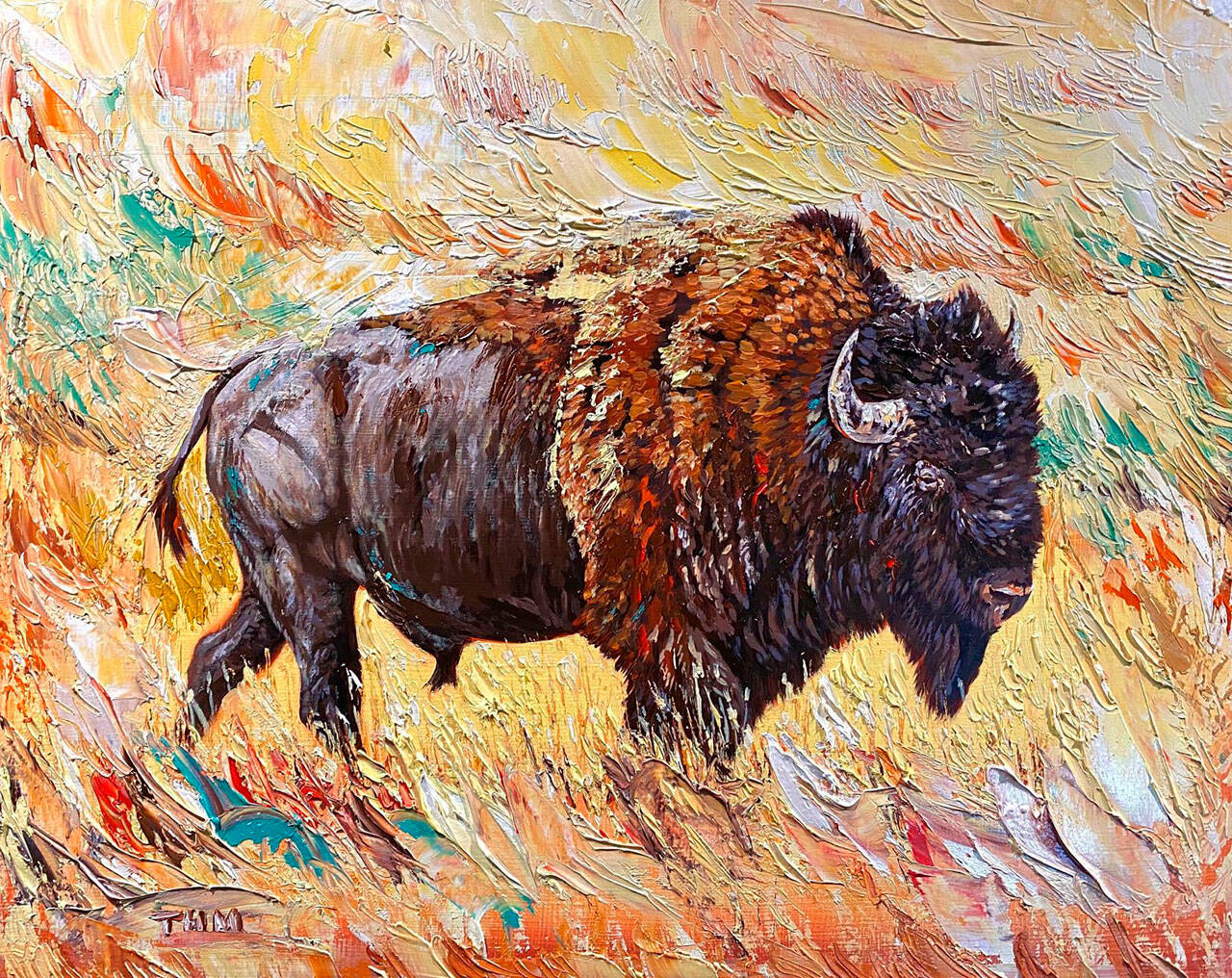 See oil paintings by Thomas McCaffferty, such as “Firehole Canyon” at the Cole Gallery in Edmonds starting Oct. 1.