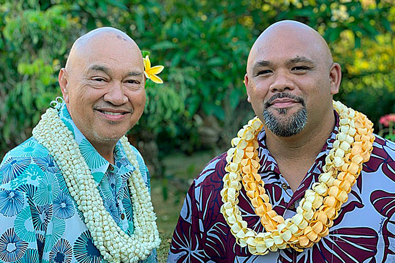 Robert Cazimero and Kuana Torres Kahele are scheduled to perform an evening of authentic Hawaiian music and dance Oct. 9 at the Edmonds Performing Arts Center. (Kuana Torres Kahele)