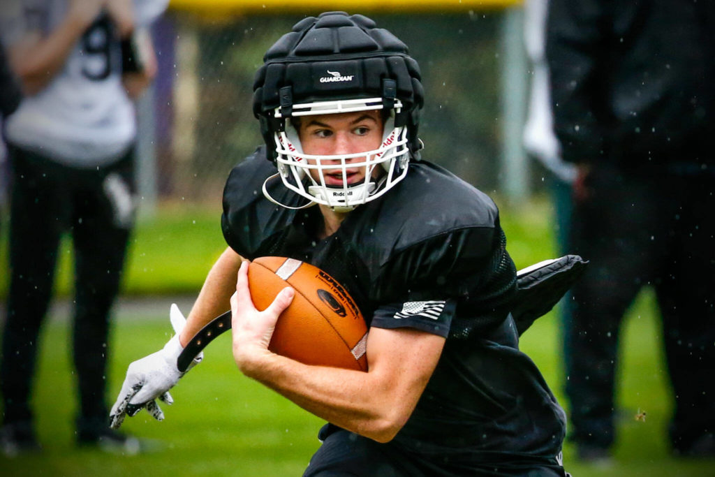 Versatile playmaker Wesley Garrett has already totaled nearly 900 yards from scrimmage and 10 touchdowns this season. (Kevin Clark / The Herald)
