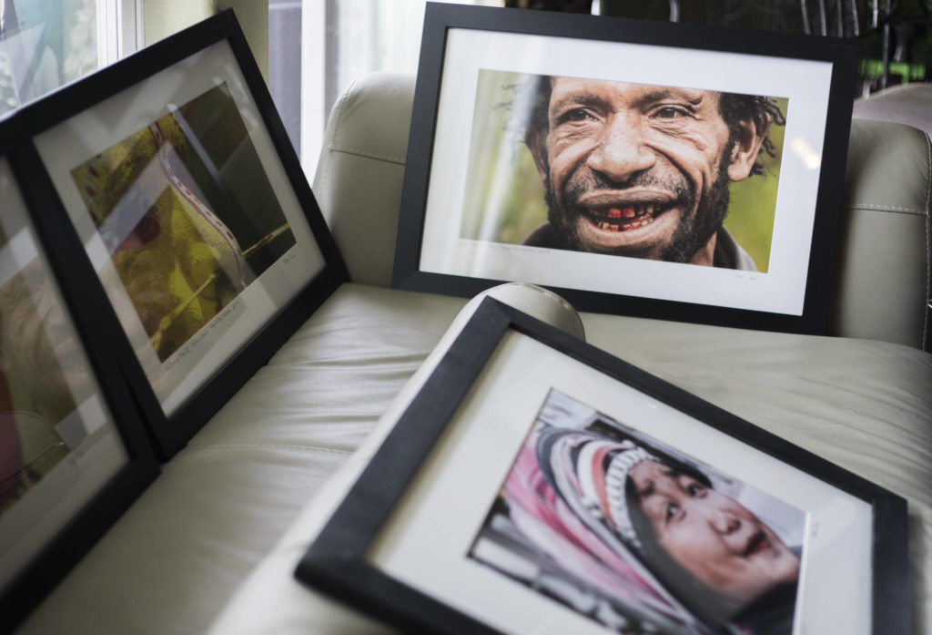 Framed photographs by Bob Fink. (Olivia Vanni / The Herald)
