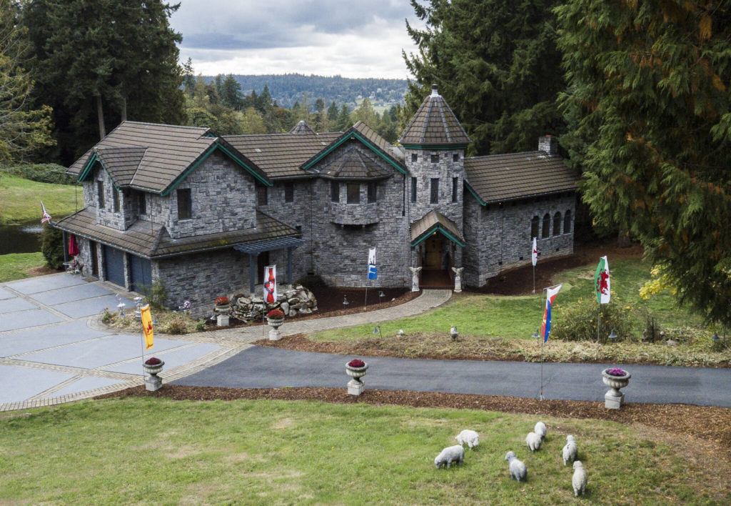 The exterior of the $2.3 million Monroe castle in Monroe. (Olivia Vanni / The Herald)
