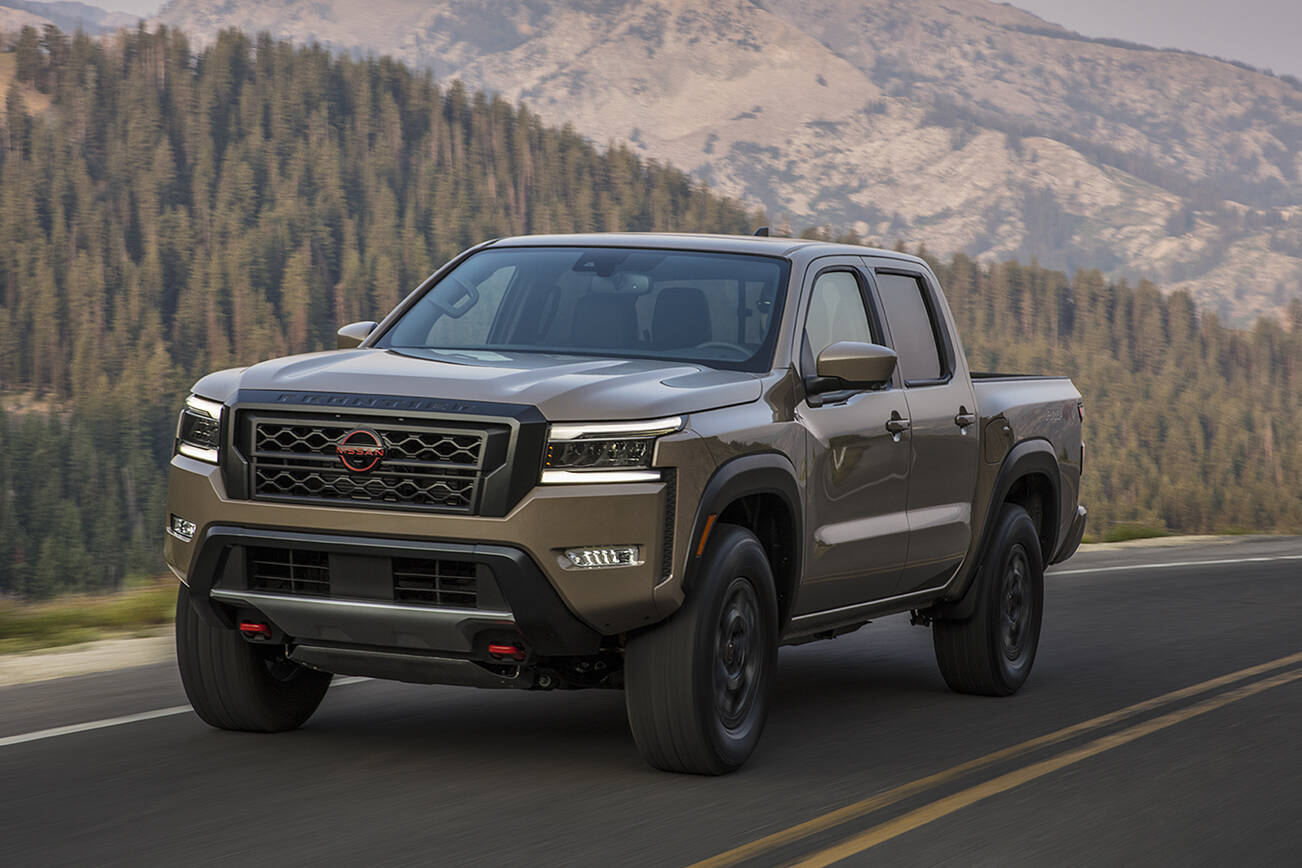 The 2022 Nissan Frontier mid-size pickup is a modern interpretation of the popular Nissan Hardbody truck of the 1980s and 1990s. (Manufacturer photo)