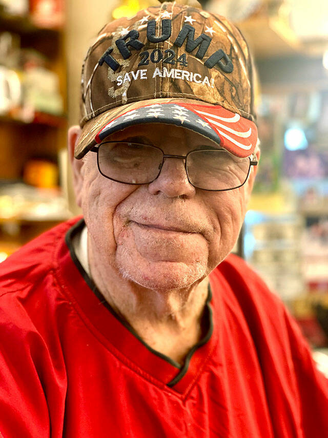 Bob Martin, 80, owner of the The Stag Barber and Styling in Snohomish. (Andrea Brown / The Herald)
