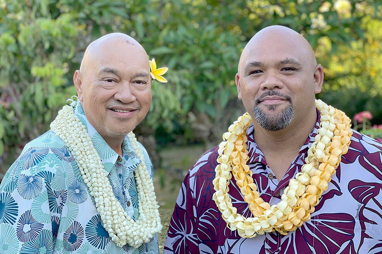 Robert Cazimero and Kuana Torres Kahele are scheduled to perform an evening of authentic Hawaiian music and dance Oct. 9 at the Edmonds Performing Arts Center. (Kuana Torres Kahele)
