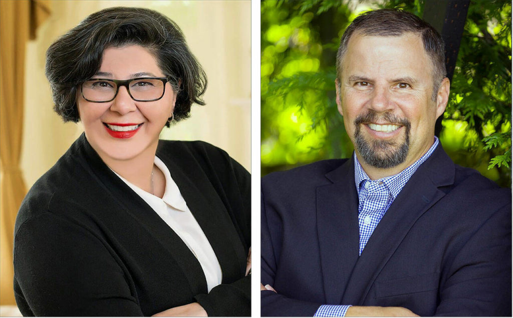 Naz Lashgari (left) and Patrick Decker.

