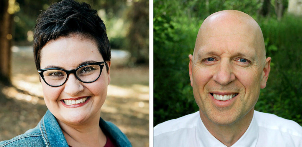Jessica Wadhams (left) and Steve Ewing.
