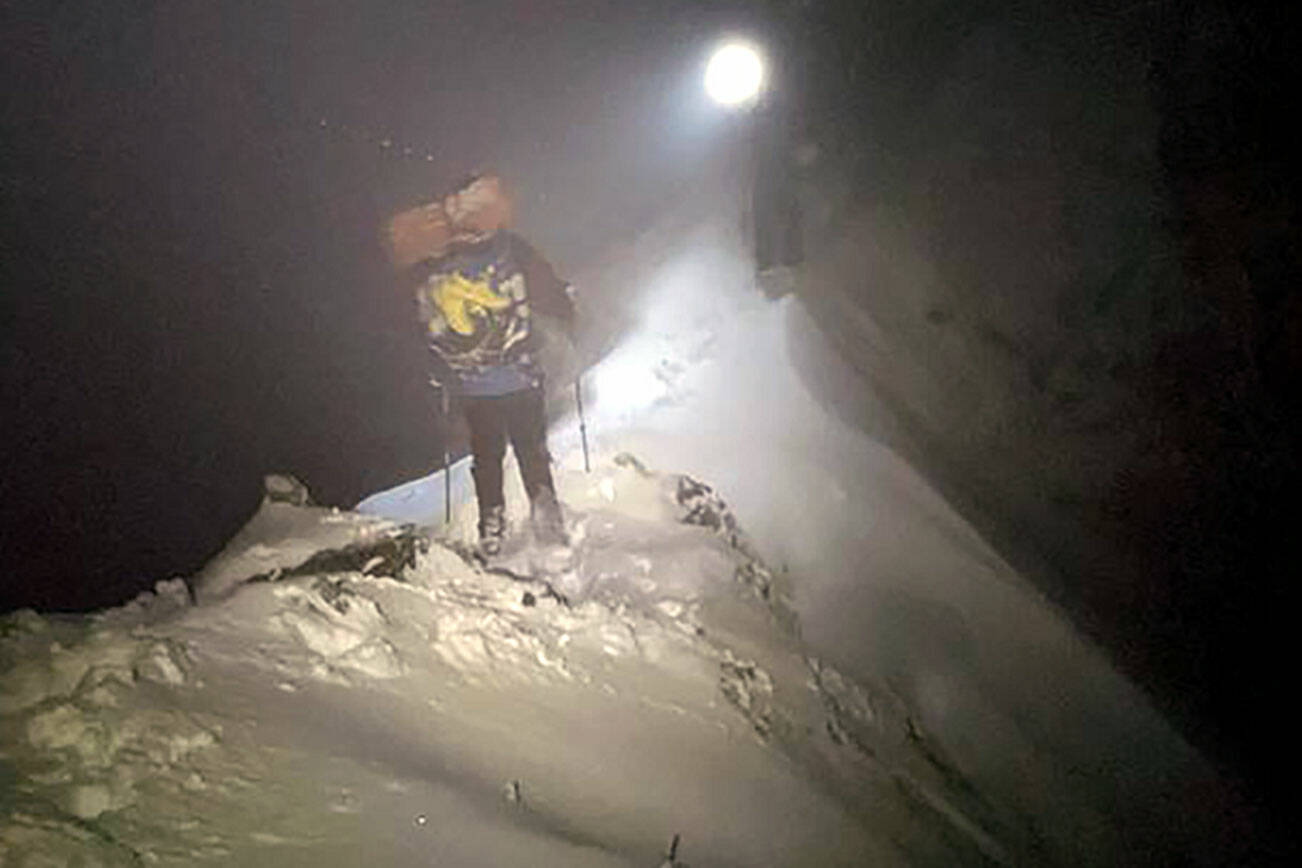 The Snohomish County Sheriff’s Office Search and Rescue unit and volunteers from Snohomish County Volunteer Search and Rescue completed a 20-hour overnight rescue mission on Three Fingers Mountain at about 7 a.m. Monday. (Snohomish County Sheriff’s Office) 20211011