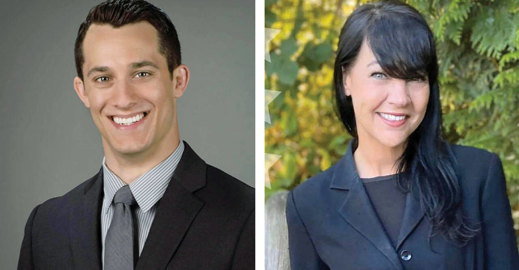 Jared M. Mead (left) and Brenda Carrington.
