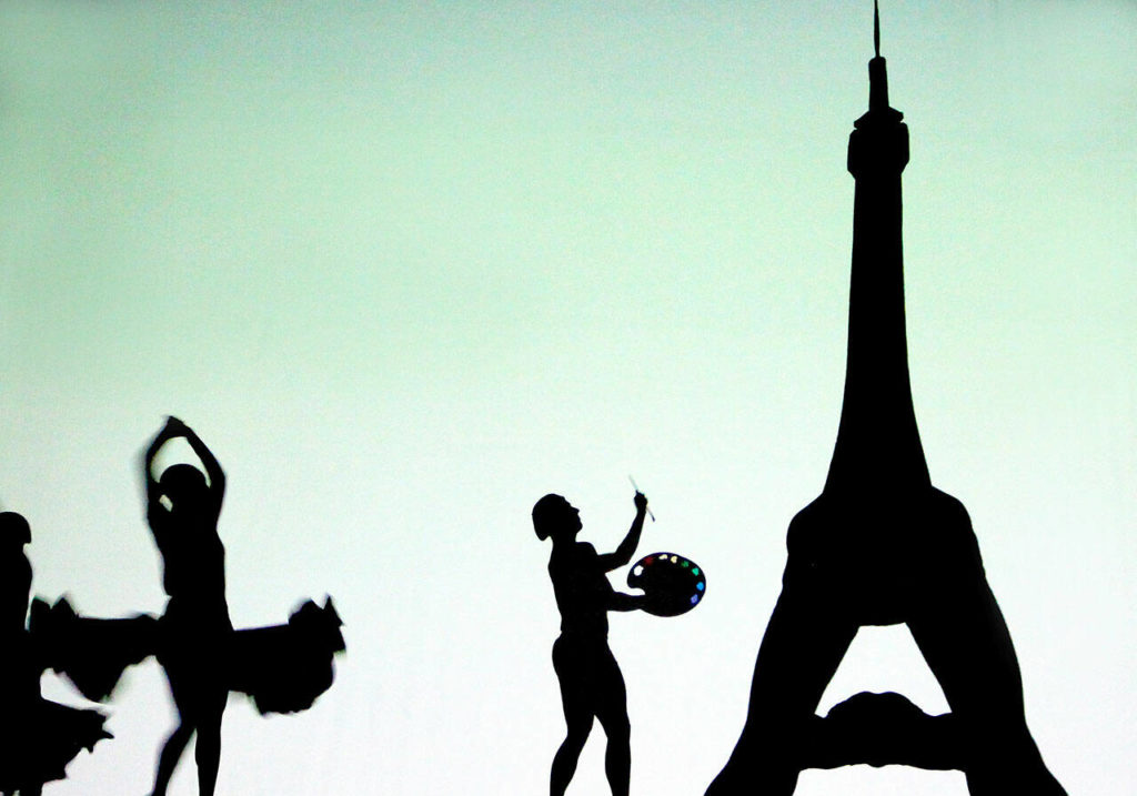 Catapult’s shadow illusions will take you on “A Traveler’s Tale” to Paris. (Catapult)
