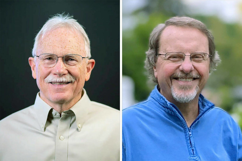 Brian Mills (left) and Tom Merrill.
