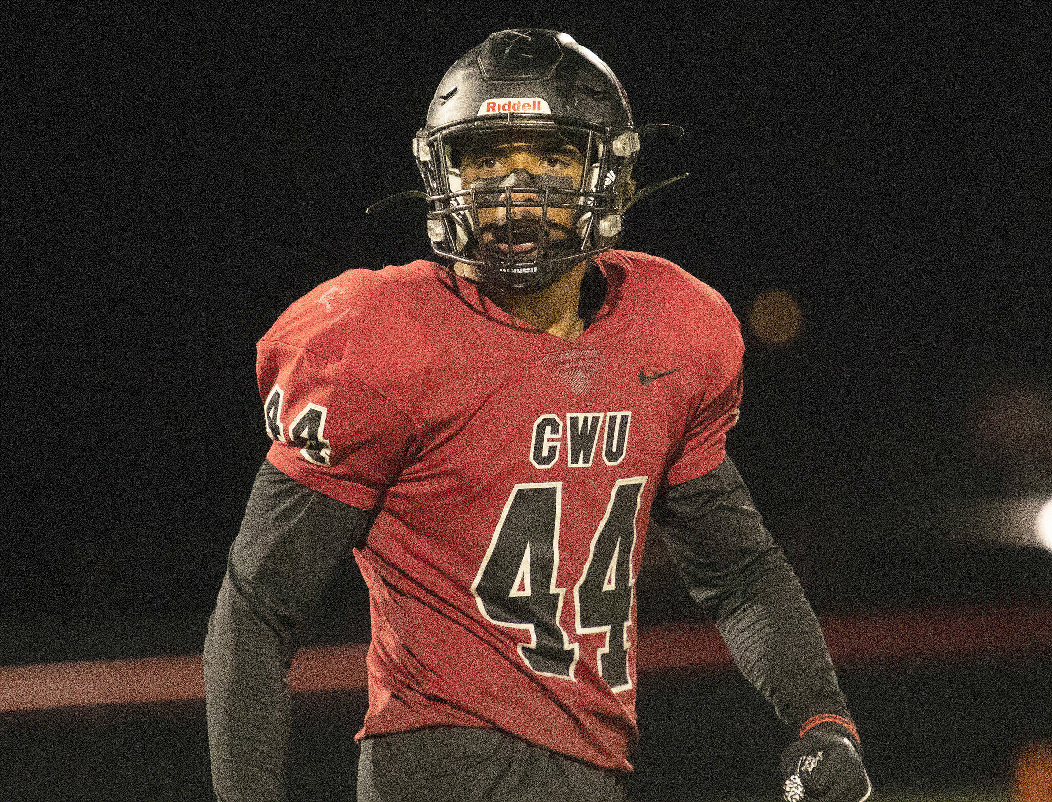 Central Washington linebacker Donte Hamilton, a Kamiak High School alum. (Jacob Thompson / CWU Athletics)