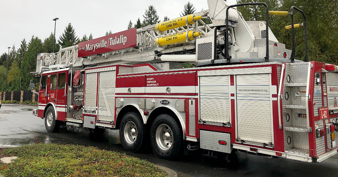 Marysville firefighters responded to a fire in a storage area inside Cabela’s on Friday morning. (Marysville Fire District)