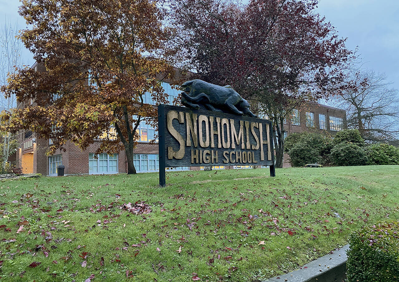 Snohomish High School, seen here Oct. 22, was put on lockdown Thursday morning. (Sue Misao / Herald file)