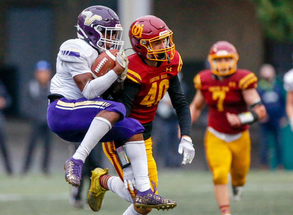 After moving from running back to receiver this season, Trayce Hanks has totaled 563 yards from scrimmage and seven offensive touchdowns. (Kevin Clark / The Herald)
