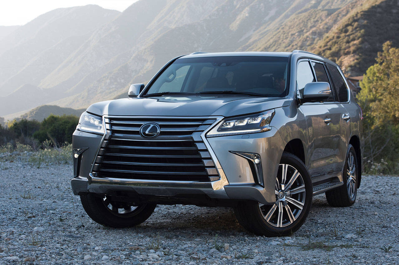 The 2021 Lexus LX 570 is available in two-row and three-row configurations. (Manufacturer photo)
