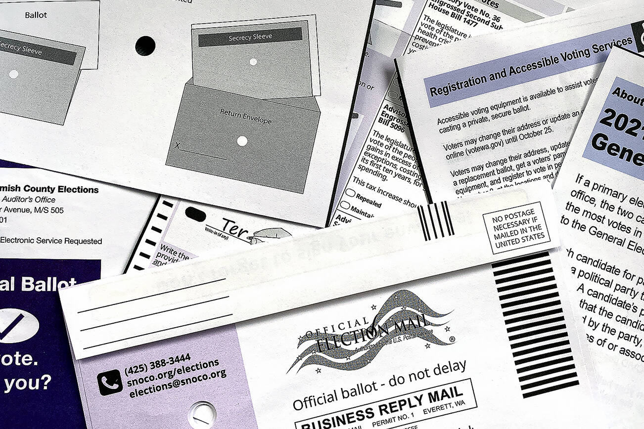 Ballots for Tuesday's election are due by 8 p.m. (Sue Misao / The Herald)