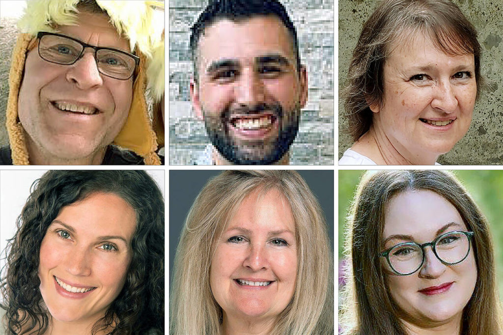 Top row (L-R): Brian Saulsman, Jeremiah Campbell and Mary Reule. Bottom row (L-R): Molly Barnes, Janine Burkhardt and Sarah Johnson. Not pictured (and running unopposed): Jennifer Bumpus.
