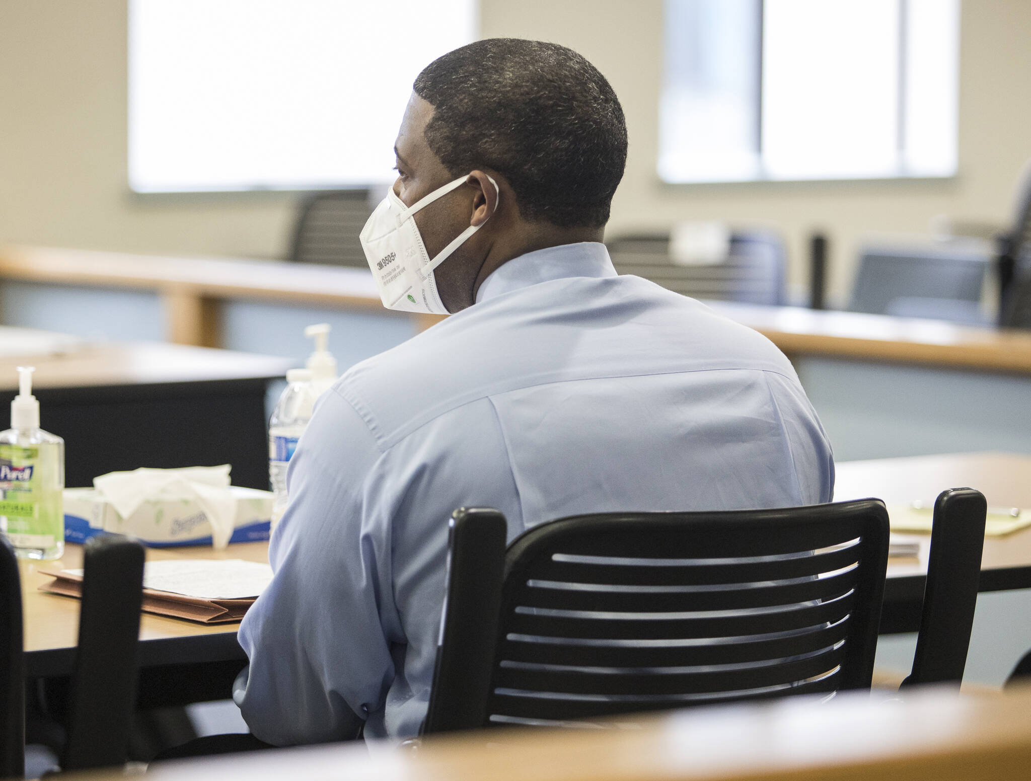 Frank Walton in the courtroom before the start of his trial on Nov. 4 in Everett. (Olivia Vanni / Herald file)