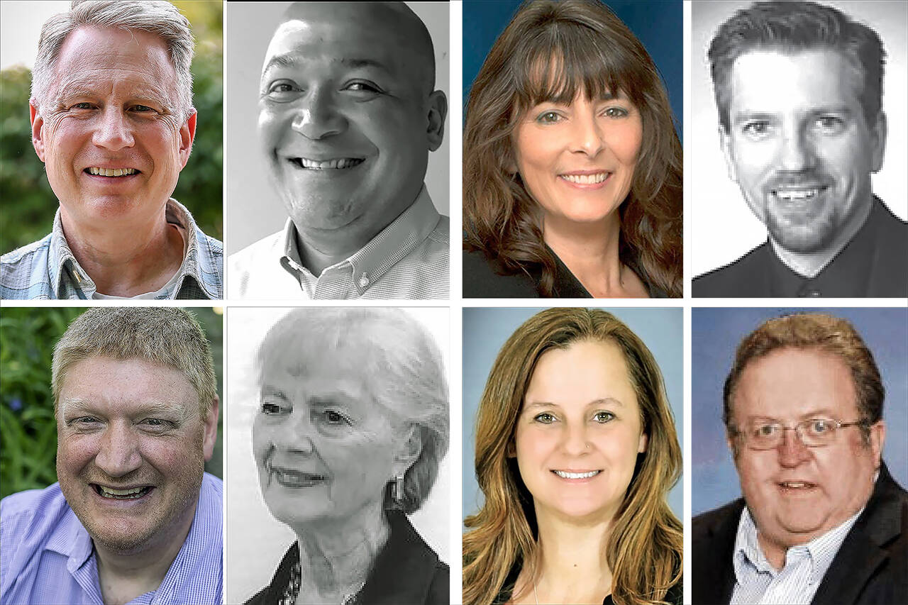 Top (from left): Brian Holtzclaw, Eric Cooke, Judy Williams, Tim Schmitt. Bottom (from left): Patrick Leonetti, Donna Cross, Dani Gaumond, Rob Johnson.