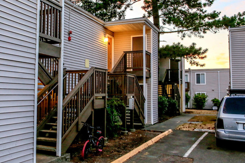 Whispering Pines Apartments complex in Lynnwood. (Kevin Clark / Herald file)
