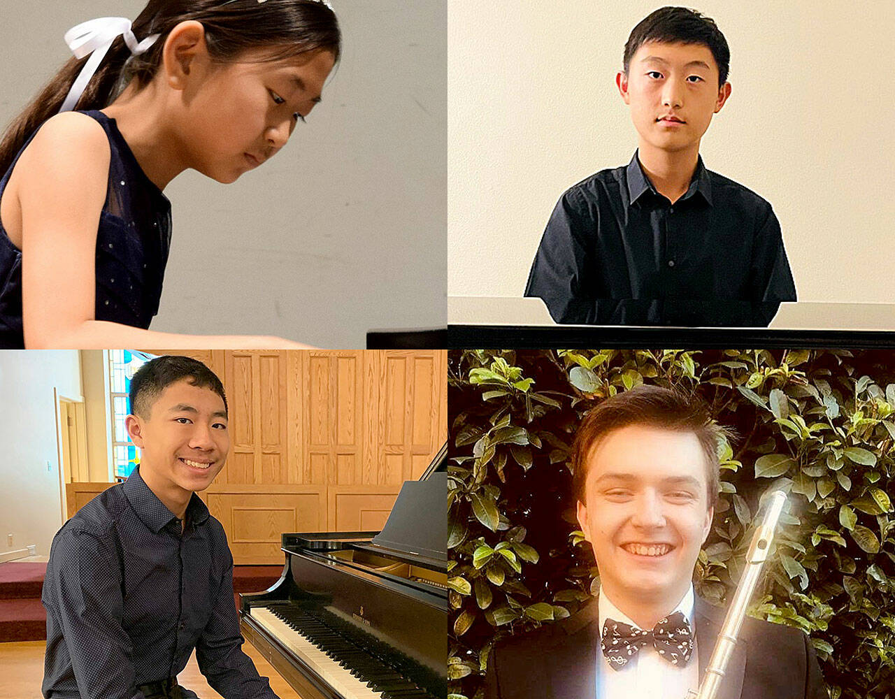 Clockwise from top left: Seoyoung “Trinity” Yun, Ryan Chung, Carson Chadd and John Meneses.
