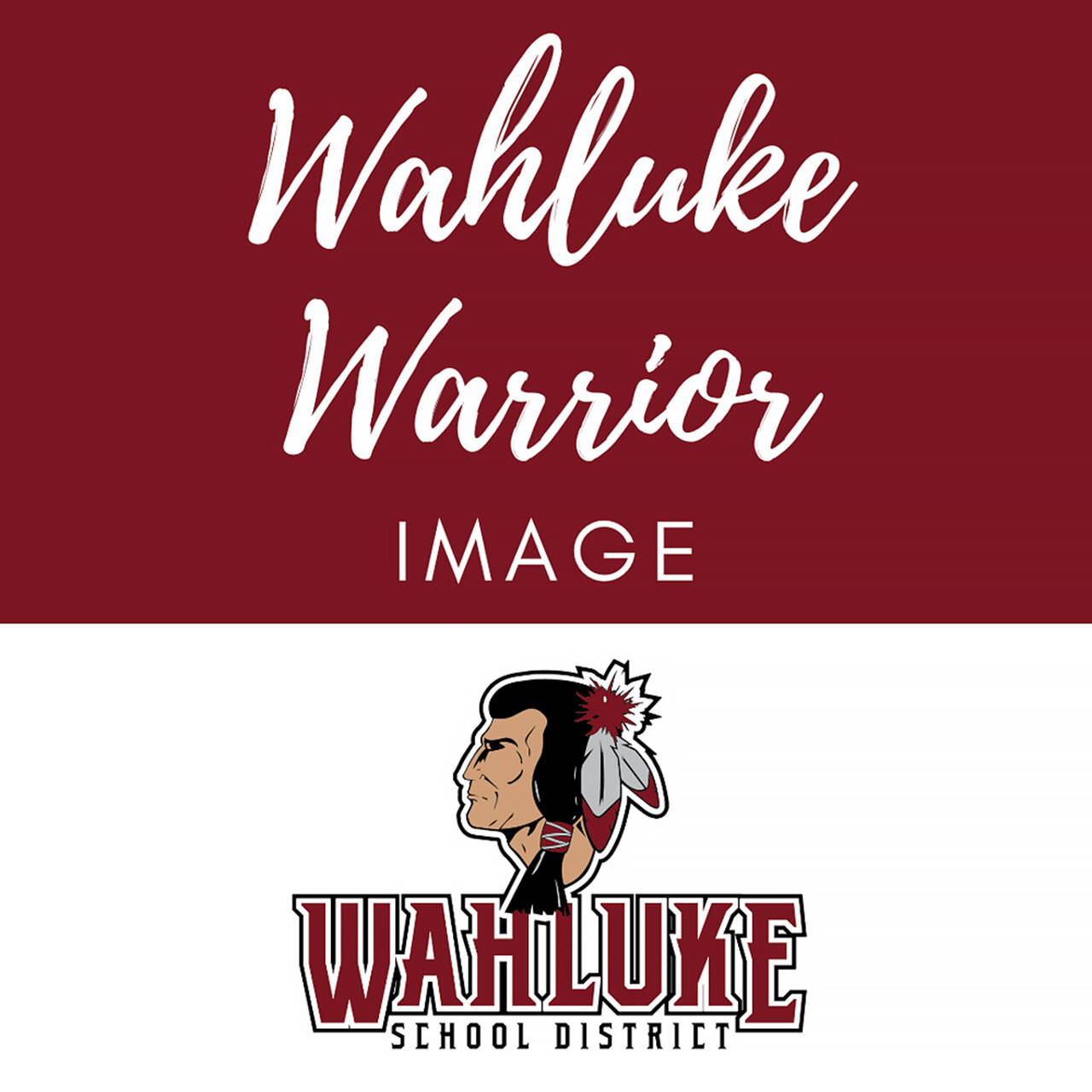 The Wahluke Warrior image represents the strong relationship between the school district and the Wanapum Indians of Priest Rapids. (Wahluke School District)