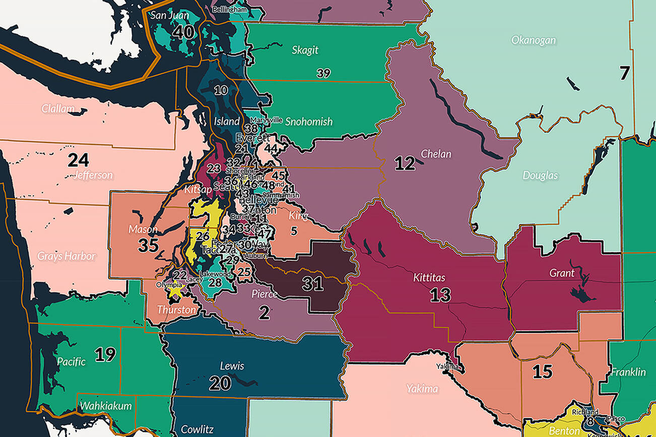 Approved Legislative District Map (Washington State Redistricting Commission)