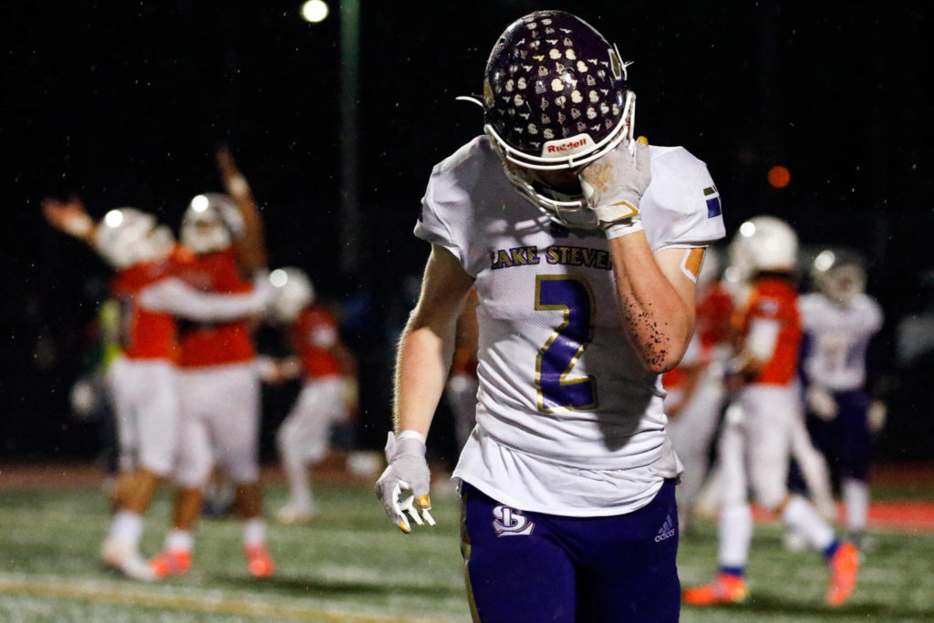 Lake Stevens has been one of the state’s premier programs in recent years, but is still in search of its first state title. (Kevin Clark / The Herald)
