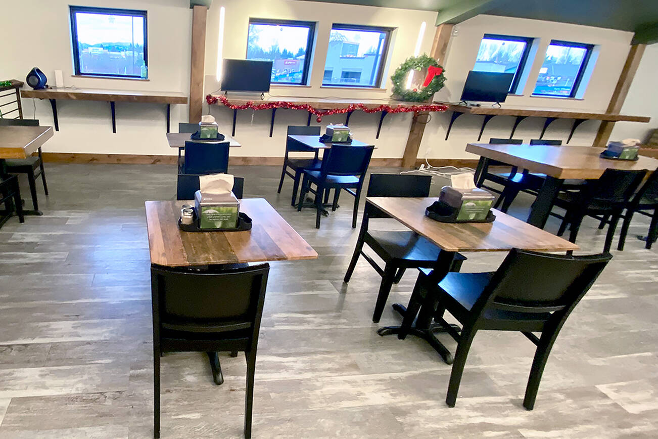 The event room that will be used for speed dating events at Meatheads Smokehouse and Beer Works in Lake Stevens. (Andrea Brown)