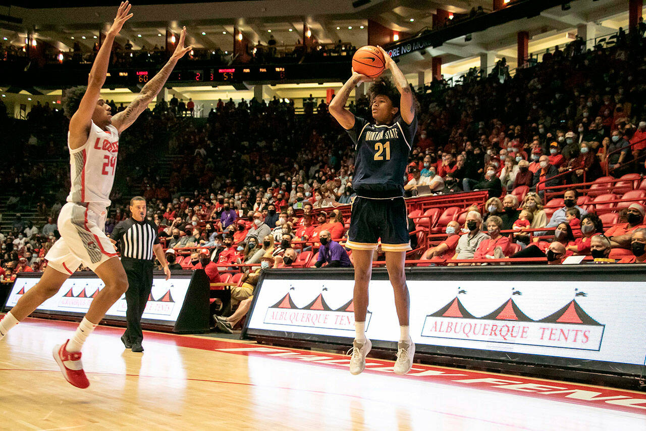 Montana State guard RaeQuan Battle, a Marysville Pilchuck graduate. (Andrew Pedersen/Montana State Athletics)